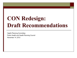 CON Redesign: Draft Recommendations