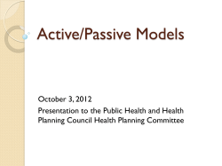 Active/Passive Models Presentation