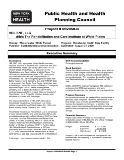 HBL SNF, LLC d/b/a The Rehabilitation and Care Institute at White Plains