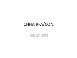 CHHA/RFA Power Point Presentation
