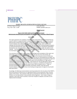 Administrative Streamlining Proposals with Health Planning Committee (Change Highlighted)