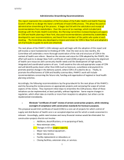 Administrative Streamlining Recommendations