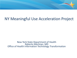 NY Meaningful Use Acceleration Project