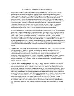 Heal 9 Grantee Summaries