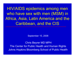Global Epidemiology of HIV among MSM
