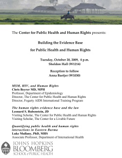 CPHHR Event: Building the evidence base for public health and human rights