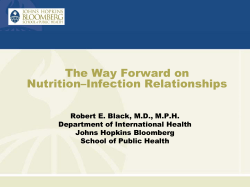 The Way Forward on Nutrition-Infection Relationships