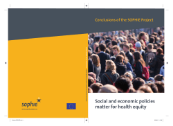 "Social and economic policies matter for health equity"