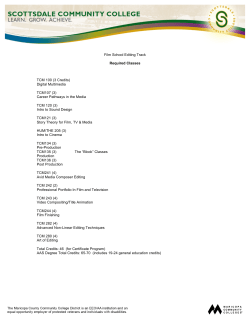 film school editing track pdf