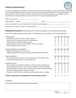 hol parent survey