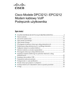 Cisco Model DPC3212 and EPC3212 VoIP Cable Modem User Guide (Polish)