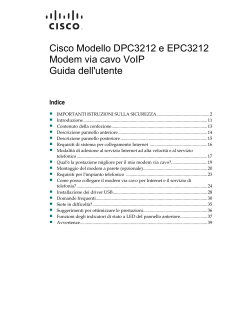 Cisco Model DPC3212 and EPC3212 VoIP Cable Modem User Guide (Italian)