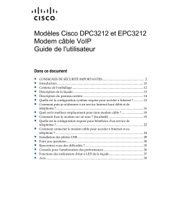 Cisco Model DPC3212 and EPC3212 VoIP Cable Modem User Guide (International French)