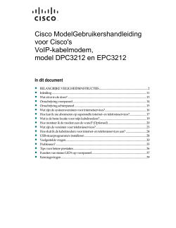 Cisco Model DPC3212 and EPC3212 VoIP Cable Modem User Guide (Dutch Netherlands)
