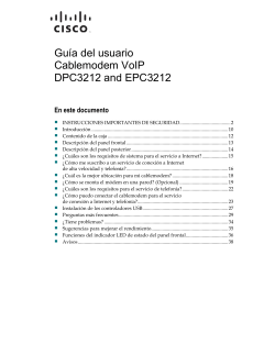 Cisco Model DPC3212 and EPC3212 VoIP Cable Modem User Guide (International Spanish)