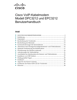 Cisco Model DPC3212 and EPC3212 VoIP Cable Modem User Guide (German)