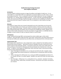 Healthy Beverage Initative