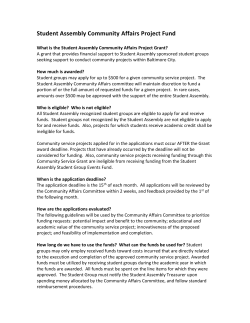 SA Community Affairs Project Fund