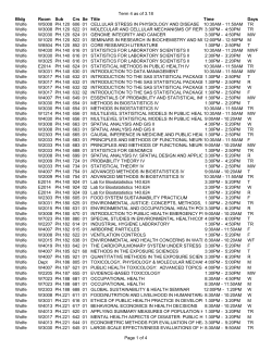 4th Term 2015-16 Room Schedule (as of 3/18/16)