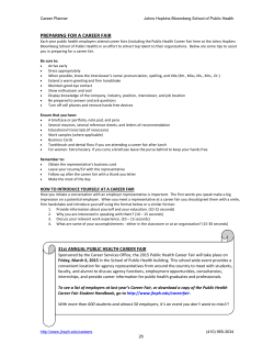 Preparing for a Career Fair