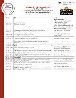 Agenda (one-page)