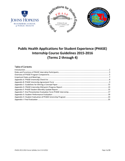 2015-2016 PHASE Course Syllabus