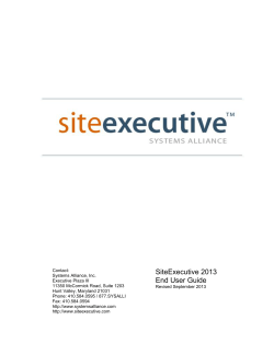 Site Executive User Manual
