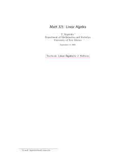 Linear Algebra Notes