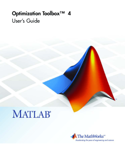 Optimization Toolbox Tutorial