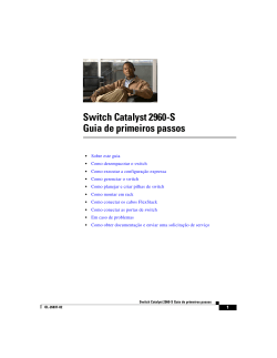 Catalyst 2960-S Switch Getting Started Guide (Brazilian Portuguese)