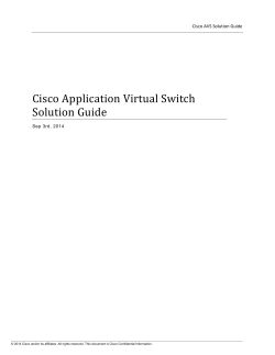 Cisco Application Virtual Switch Solution Guide