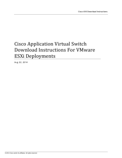 Cisco Application Virtual Switch Download Instructions for VMware ESXi Deployments