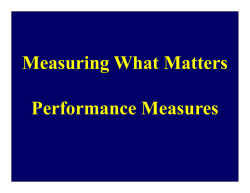 Measuring What Matters