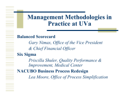 Management Methodologies in Practice at UVA