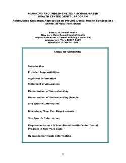 Abbreviated School-Based Dental Aplication for Approved Providers