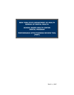 Performance Evaluation Review Tool (PERT) for Providers