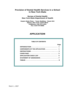 School-Based Health Center Dental Application for Providers