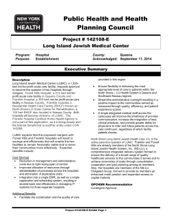 Revised CON 142108-E Long Island Jewish Medical Center
