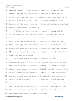 June 6, 2014 PHHPC Meeting Transcript