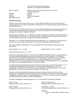 Licensure – 2393-L All Metro Home Care Services of New York, Inc. d/b/a All Metro Health Care