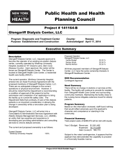 CON 141164 B Glengariff Dialysis Center, LLC