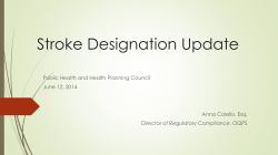 Stroke Designation Update - Presentation