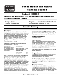 132316 E - Hendon Garden Center LLC dba Hendon Garden Nursing and Rehabilitation Center