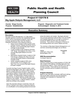 Project # 132178 E - Big Apple Dialysis Management, LLC