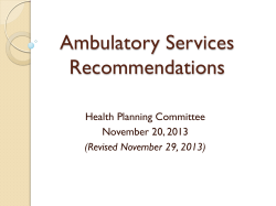 Ambulatory Care Services REVISED based on 11.20 HPC meeting