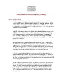 Free Standing Emergency Departments
