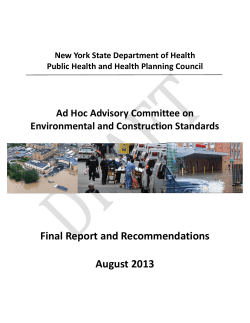 Draft Final Report and Recommendations