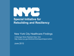 NYU Langone Medical Center - Planning for the Future in a Changing Environment