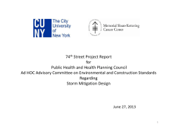 MSKCC Storm Mitigation Design