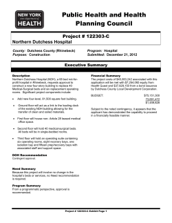 Revised 122303 Northern Dutchess Hospital Exhibit